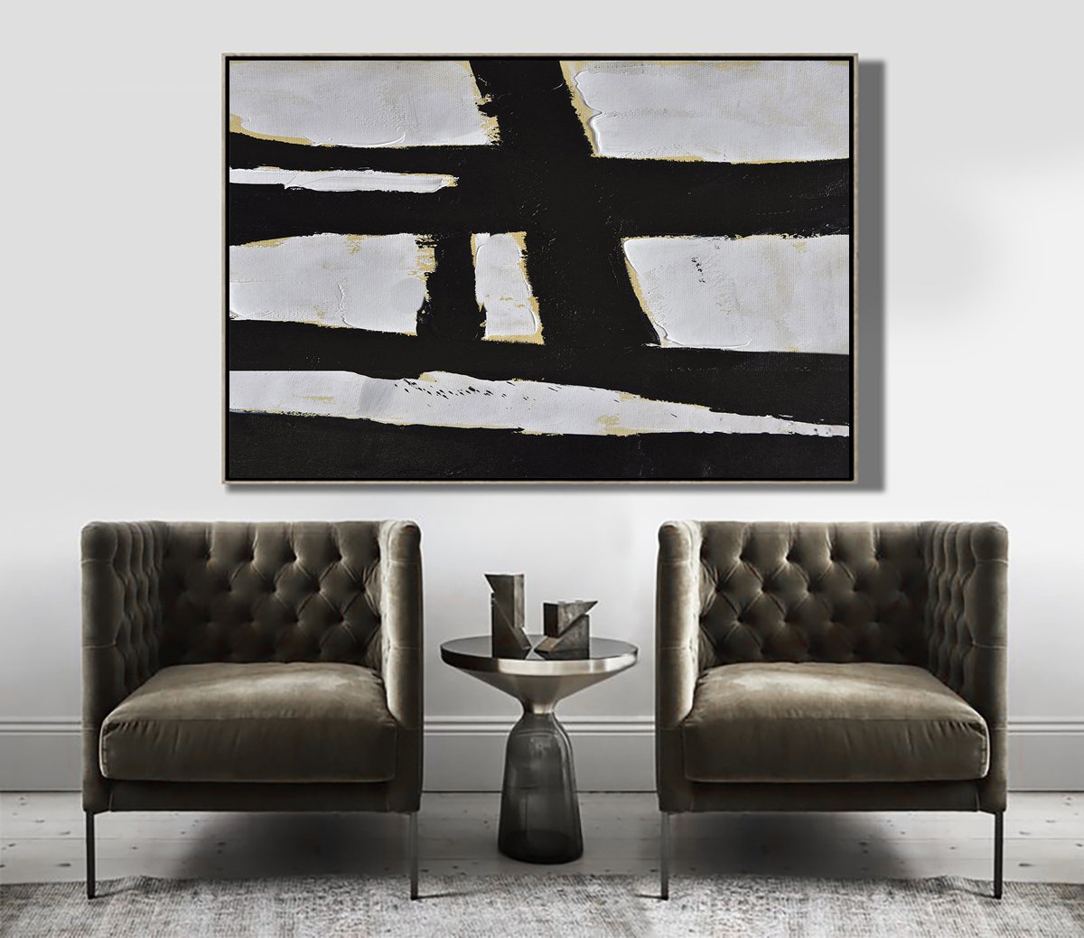 Horizontal Palette Knife Minimalist Art #C20Z - Click Image to Close